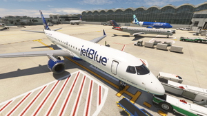 FlightSim Studio - E-Jets 190 - JetBlue - N334JB "#Follow @JetBlue" thumbnail 1