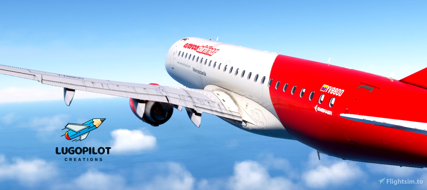 Flightsim Studio | Embraer 190 Aserca Airlines YV8800 (fitisional) for ...