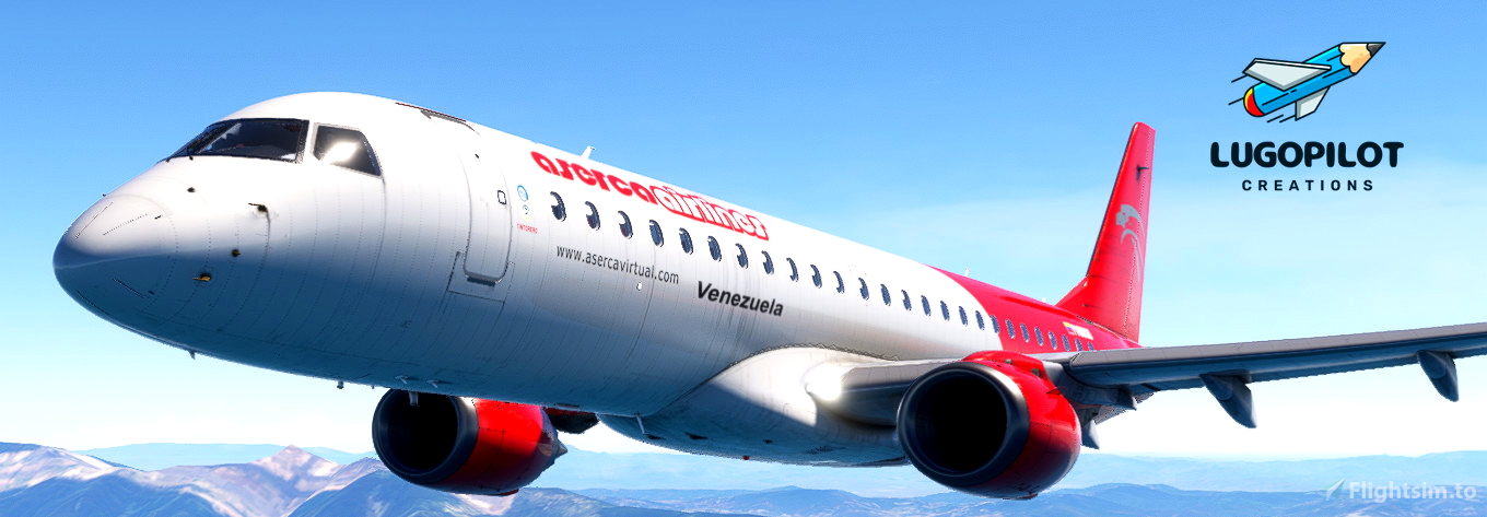 Flightsim Studio | Embraer 190 Aserca Airlines YV8800 (fitisional) for ...