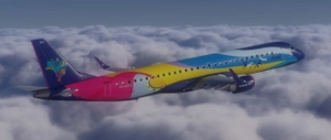 FlightSim Studio - E-Jets 195 Azul Brazilian Airlines PR-AXH "Verão Azul" thumbnail 4