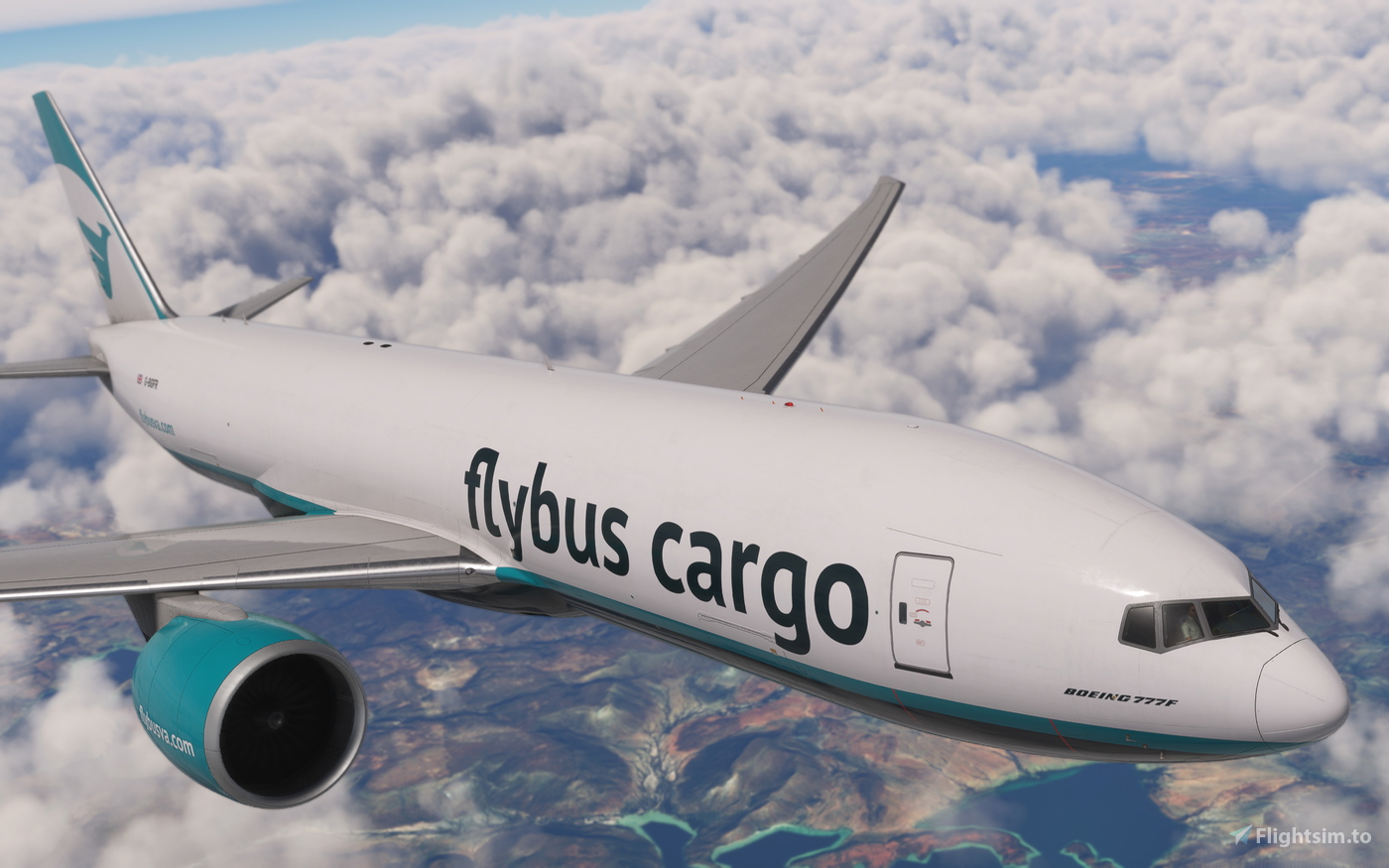 Flybus Cargo Boeing 777F G-BGFR PMDG Fictional for Microsoft Flight ...