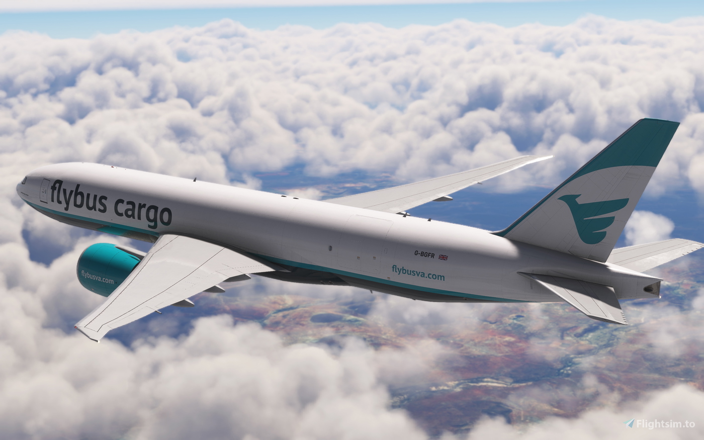 Flybus Cargo Boeing 777F G-BGFR PMDG Fictional for Microsoft Flight ...