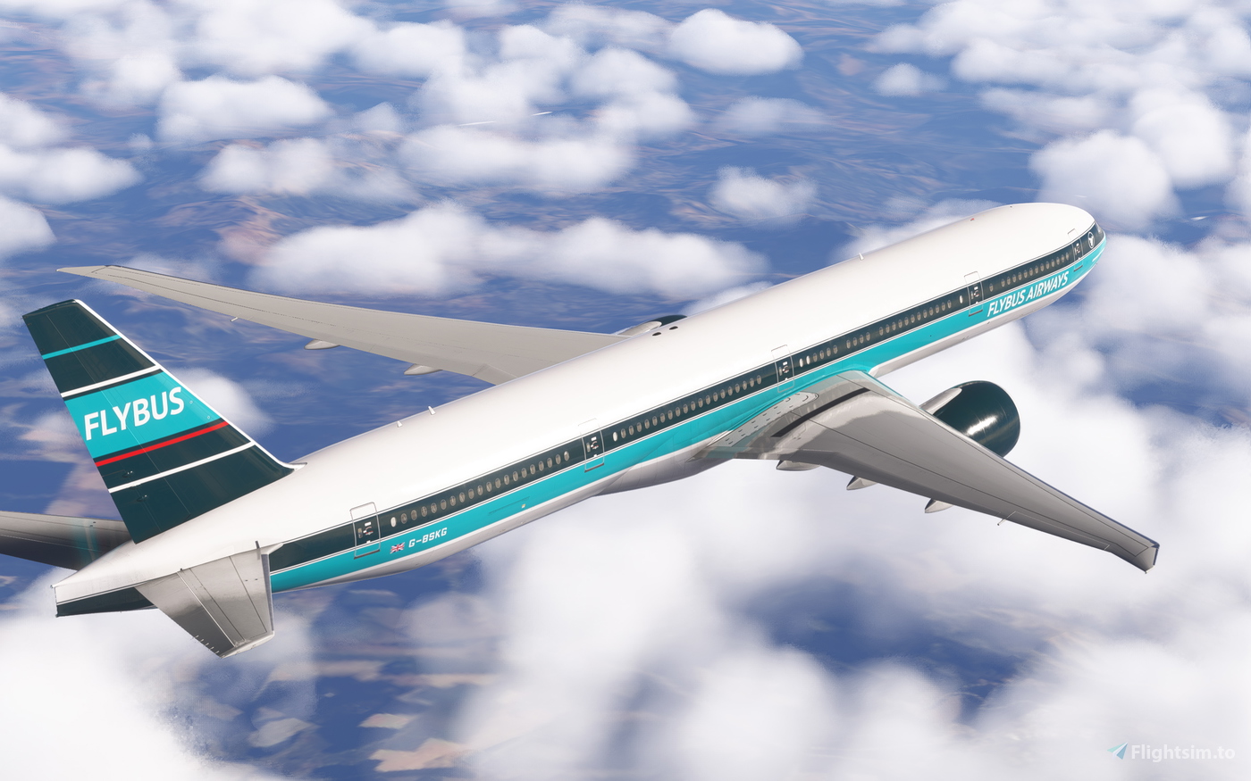 Flybus Retro Boeing 777-300ER G-BSKG PMDG Fictional for Microsoft ...