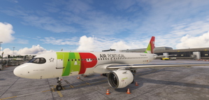 FlyByWire A32NX - TAP (Air Portugal) - CS-TVK (Airbus A320NEO) thumbnail 1