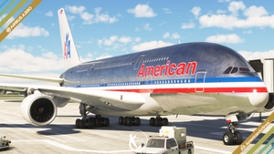 FlyByWire A380-800 American Airlines 1968 Bare Metal 4K & 8K thumbnail 2