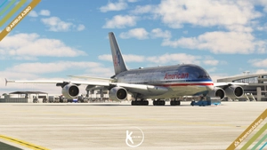 FlyByWire A380-800 American Airlines 1968 Bare Metal 4K & 8K thumbnail 5