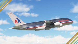 FlyByWire A380-800 American Airlines 1968 Bare Metal 4K & 8K thumbnail 8