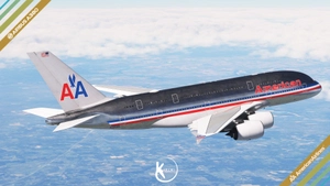 FlyByWire A380-800 American Airlines 1968 Bare Metal 4K & 8K thumbnail 12
