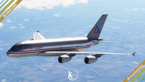 FlyByWire A380-800 American Airlines 1968 Bare Metal 4K & 8K thumbnail 13