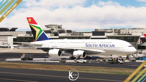 FlyByWire A380-800 South African Airways 1997 Livery 4K & 8K