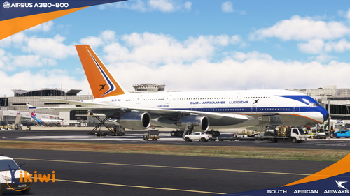 [DISCONTINUED] - FlyByWire A380-800 South African Airways Retro Livery 8K