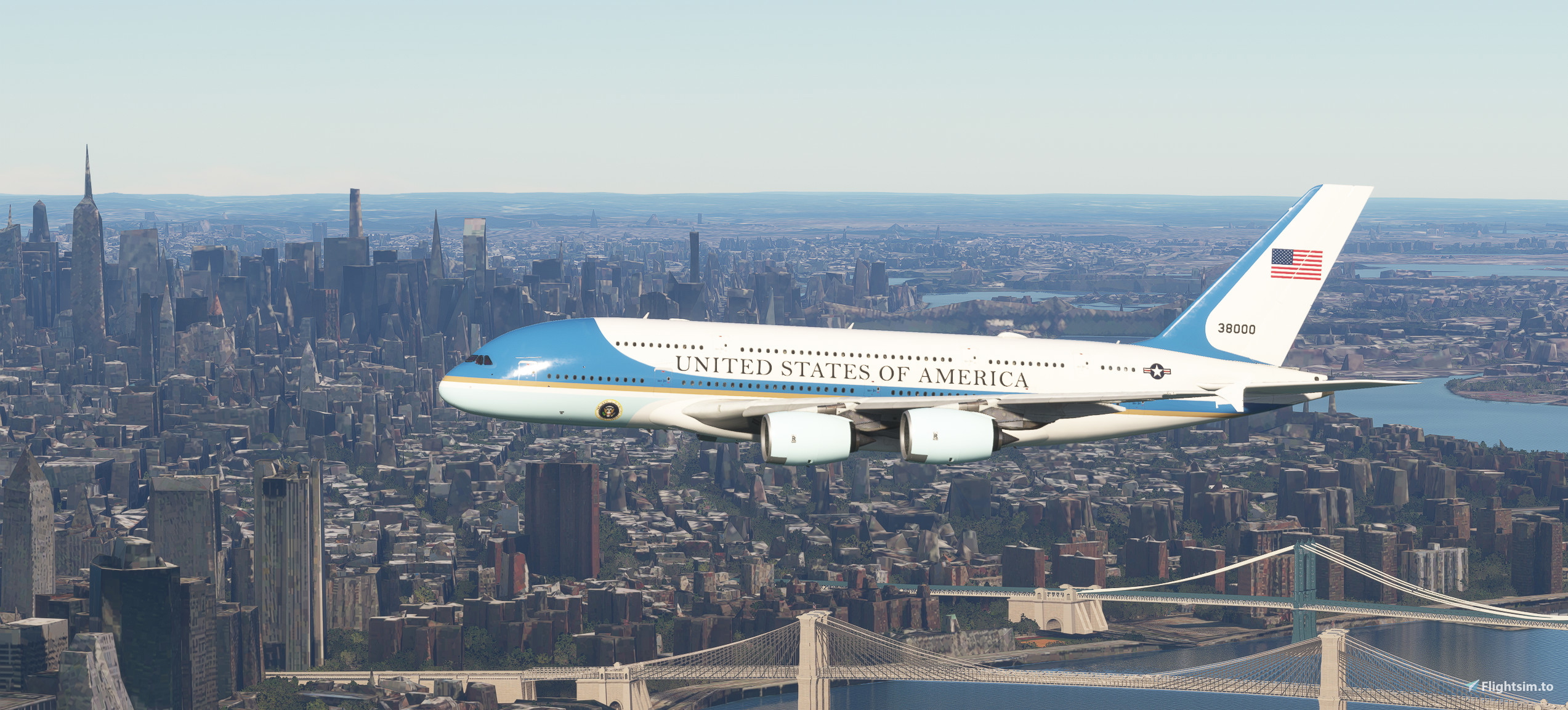 FlyByWire A380X - VC-38 "Air Force One" | 8K |  Fictional - Image 1