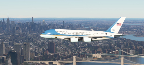 FlyByWire A380X - VC-38 "Air Force One" | 8K |  Fictional