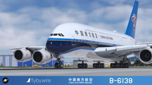  FlyByWire A380X China Southern 中国南方航空 B-6138 with cabin 4K/8K thumbnail 1