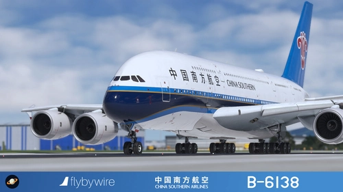  FlyByWire A380X China Southern 中国南方航空 B-6138 with cabin 4K/8K