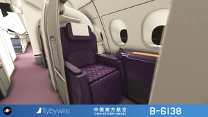  FlyByWire A380X China Southern 中国南方航空 B-6138 with cabin 4K/8K thumbnail 4