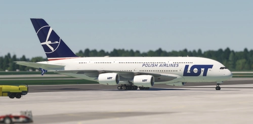 FlyByWire A380X LOT Polish Airlines [Fictional] - 4K