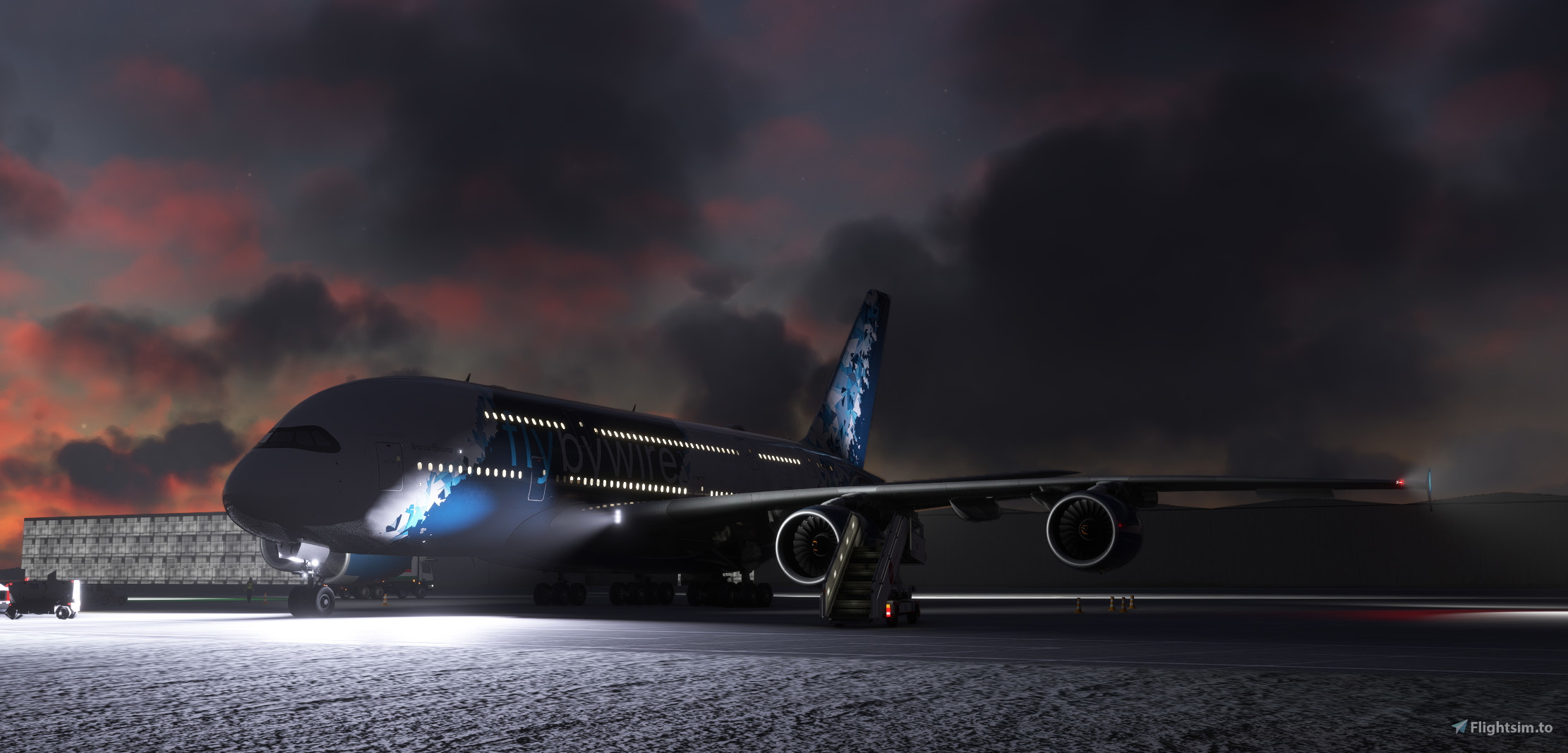 FlyByWire A380X Realistic Enhanced Lighting for Microsoft Flight