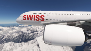 FlyByWire A380X Swiss International HB-JHM [4K] [8K] thumbnail 1