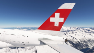 FlyByWire A380X Swiss International HB-JHM [4K] [8K] thumbnail 2