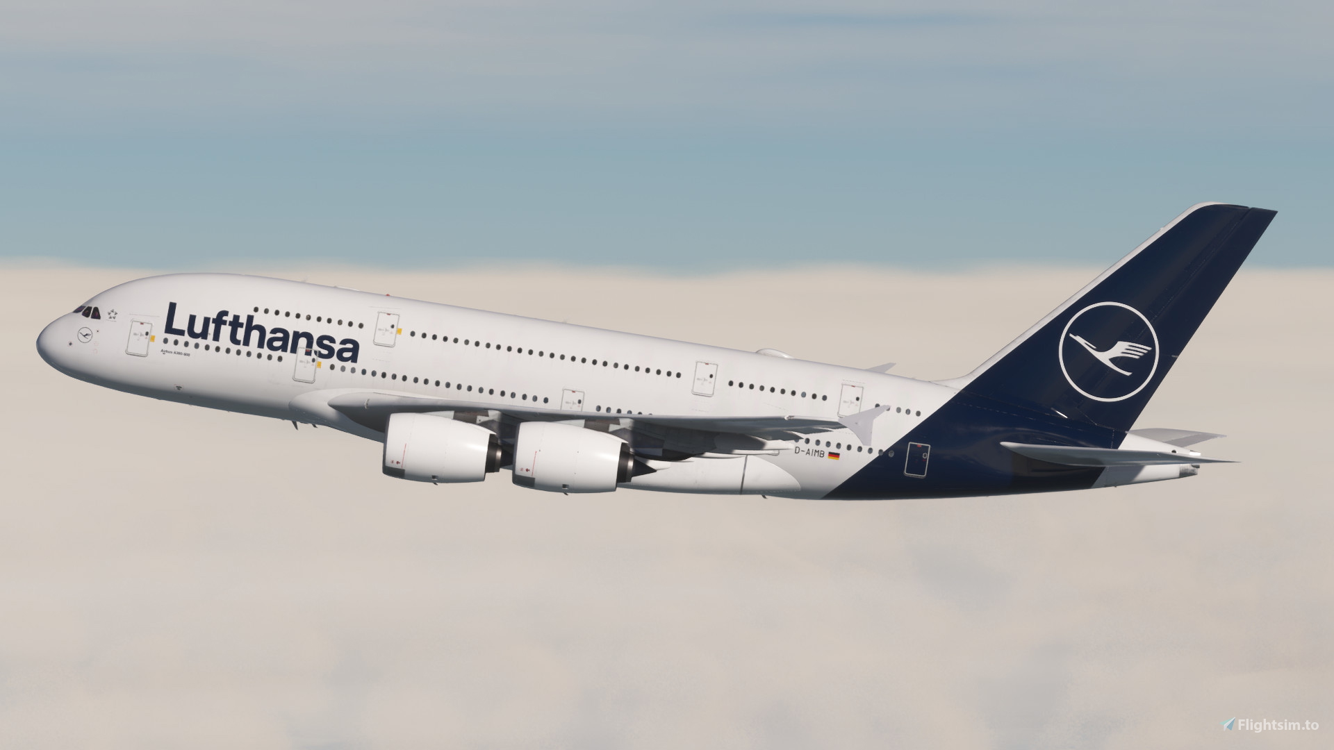 FlyByWire Airbus A380 Lufthansa New Livery Pack | 8K for Microsoft