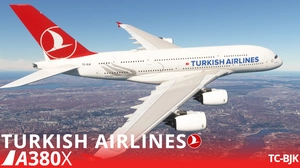FlyByWire (FBW) A380X | Turkish Airlines (TC-BJK) "İstanbul" thumbnail 1