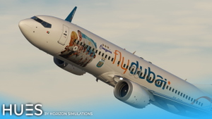 FlyDubai A6-FKB "AFA, Campeón" | iFly 737 MAX 8 thumbnail 1