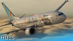 FlyDubai A6-FKB "AFA, Campeón" | iFly 737 MAX 8 thumbnail 4