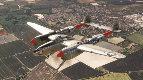 FlyingIron P-38 328746-23 flown by Capt. Thomas E. Maloney