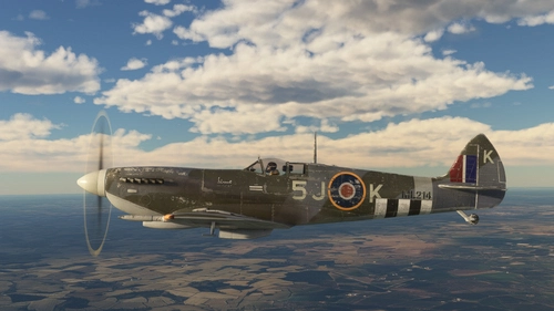 FlyingIron Spitfire Mk IXc 126 Sqn ML214 Muscat "War Torn" Elliptical and CW