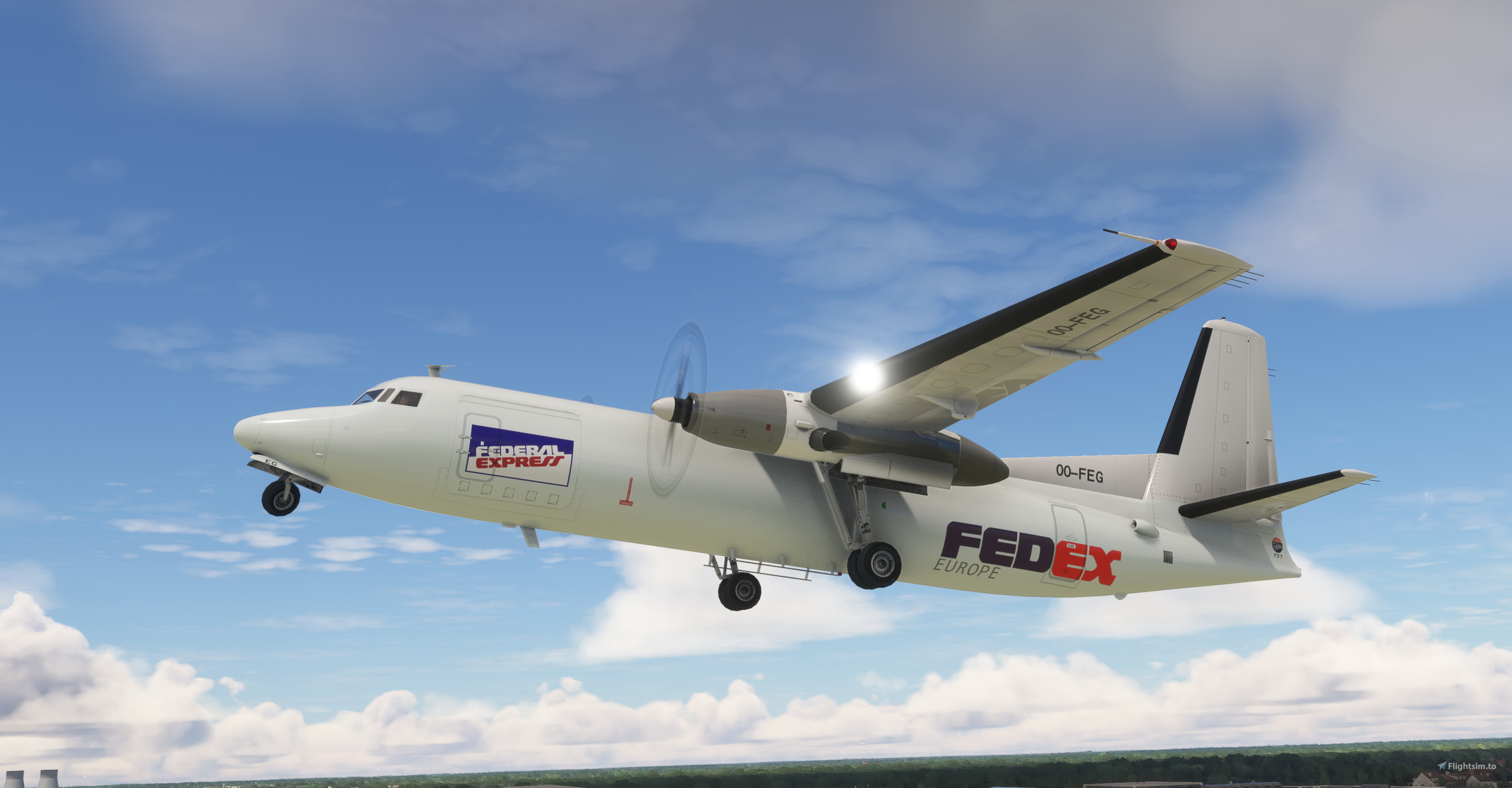 Fokker F27 FedEx OO-FEG for Microsoft Flight Simulator | MSFS