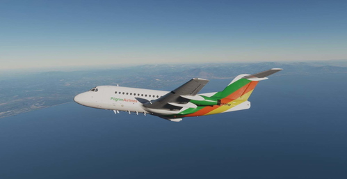 Fokker F28-3000 Pilgrim  Airlines Livery