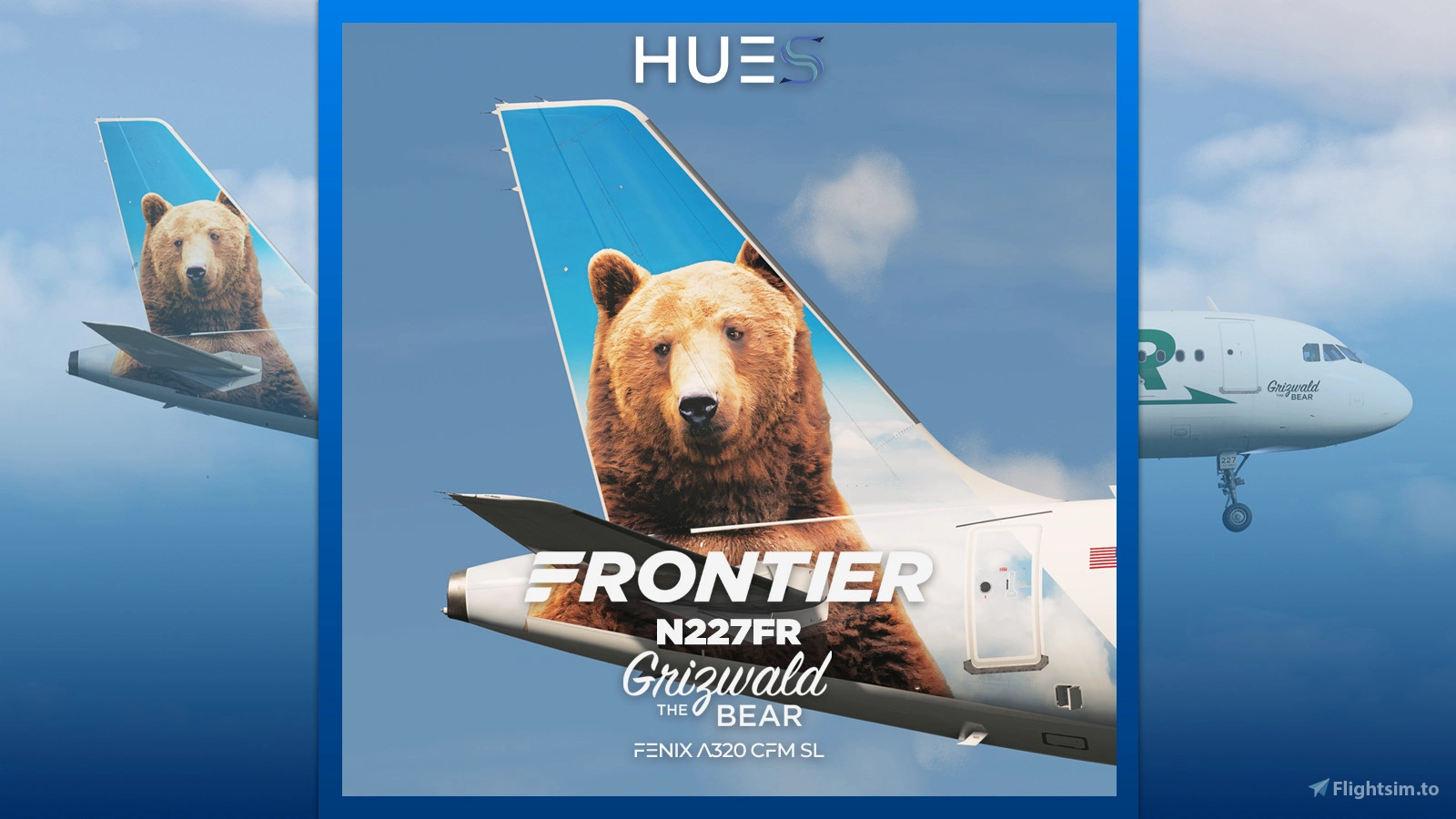 Frontier Airlines N227FR 'Grizwald the Bear' | Fenix A320 CFM SL