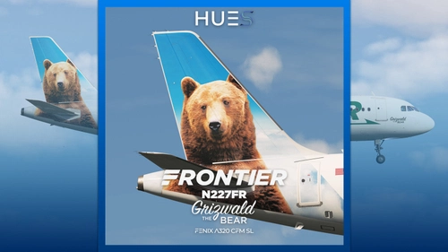 Frontier Airlines N227FR 'Grizwald the Bear' | Fenix A320 CFM SL | 8K & 4K