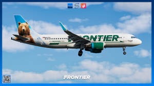 Frontier Airlines N227FR 'Grizwald the Bear' | Fenix A320 CFM SL | 8K & 4K thumbnail 2