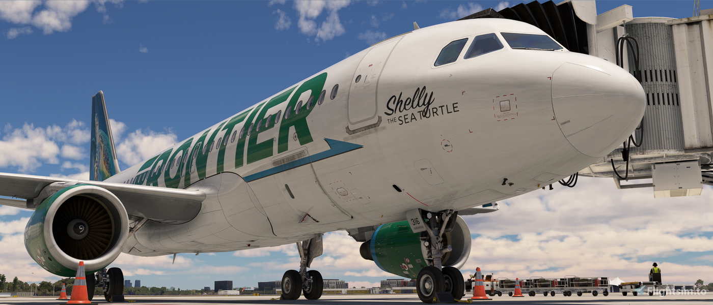 FRONTIER N316FR Fuselage/Cabin (8k) for Fenix Simulation A320-CFM_SL ...