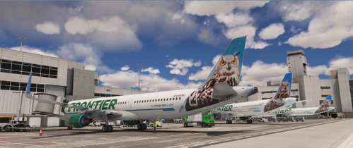 FRONTIER N701FR Fuselage/Cabin (8k) for Fenix Simulation A321-CFM_SL 