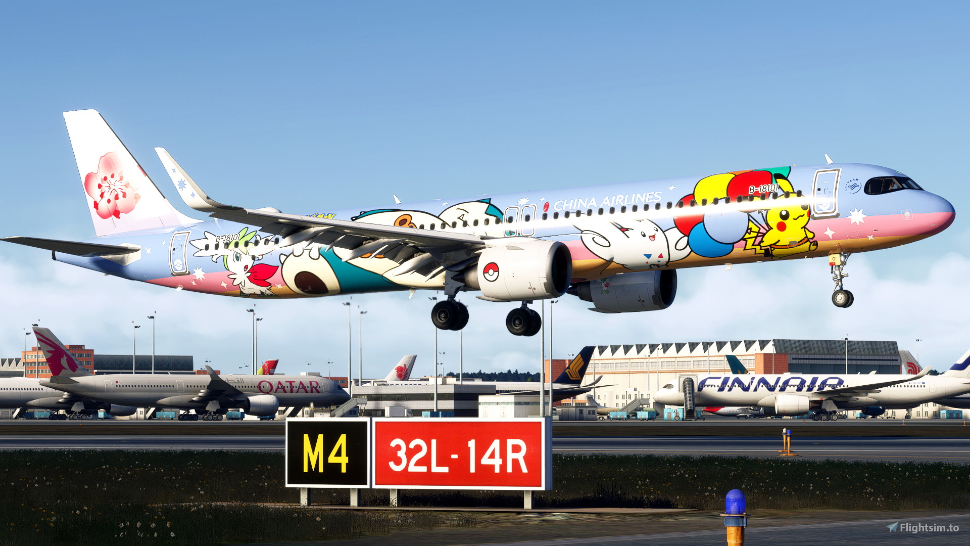 航ちゃんさん専用 FSLabs A321-251NX China Airlines “Pikachu Jet” Special Livery (PW