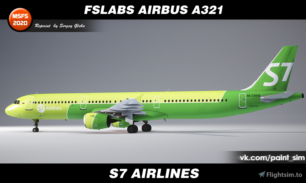 1/200 A321-200 S7航空 RA-73443 RA-73443 S7 Airlines Airbus A321neo