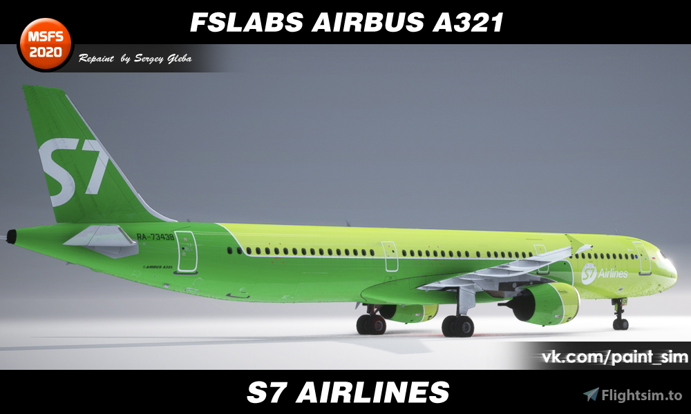 FSLabs Airbus A321 - S7 Airlines 8K (RA-73438) for Microsoft
