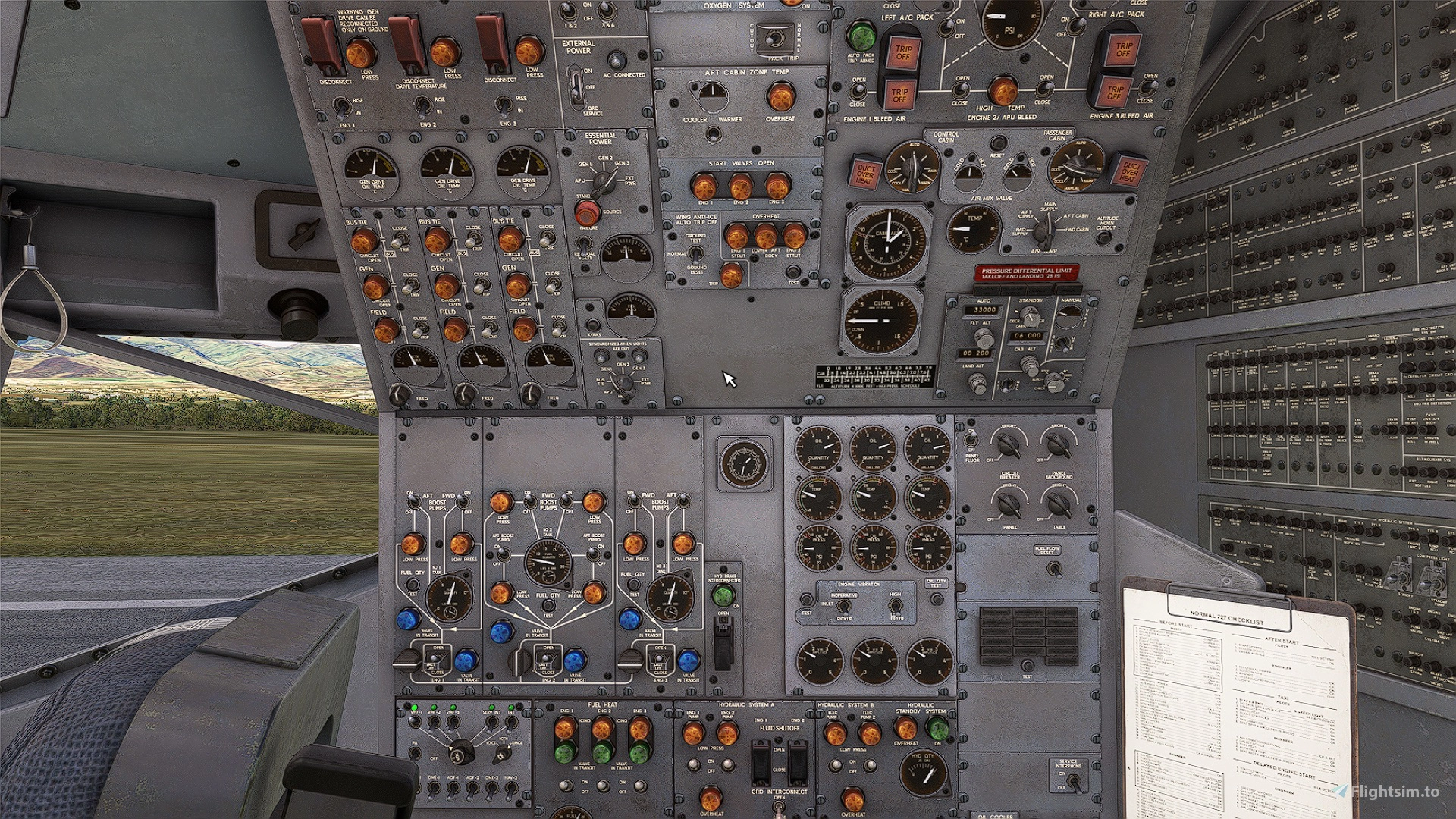 FSS Boeing 727-200] Cockpit Textures Replacement pack PAX / Cargo