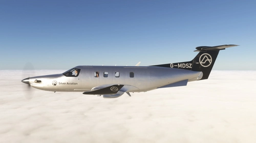 Silver aviation G-MDSZ PC-12 NGX