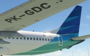 Garuda Indonesia PK-GDC for iFly 737 MAX 8 w/ Cabin thumbnail 4