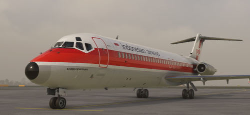 Garuda Indonesian Airways - PK-GNW -SkySimulations DC9-30 w/cabin