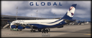 Global Airlines  - Hifly Malta Wetlease - 9H-SUN - Inibuilds A340-300 thumbnail 2