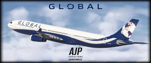 Global Airlines  - Hifly Malta Wetlease - 9H-SUN - Inibuilds A340-300 thumbnail 5