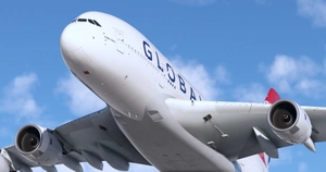 Global Airlines 9H-GLOBL "First flight" | FlyByWire A380-800 | 4K w/cabin thumbnail 10