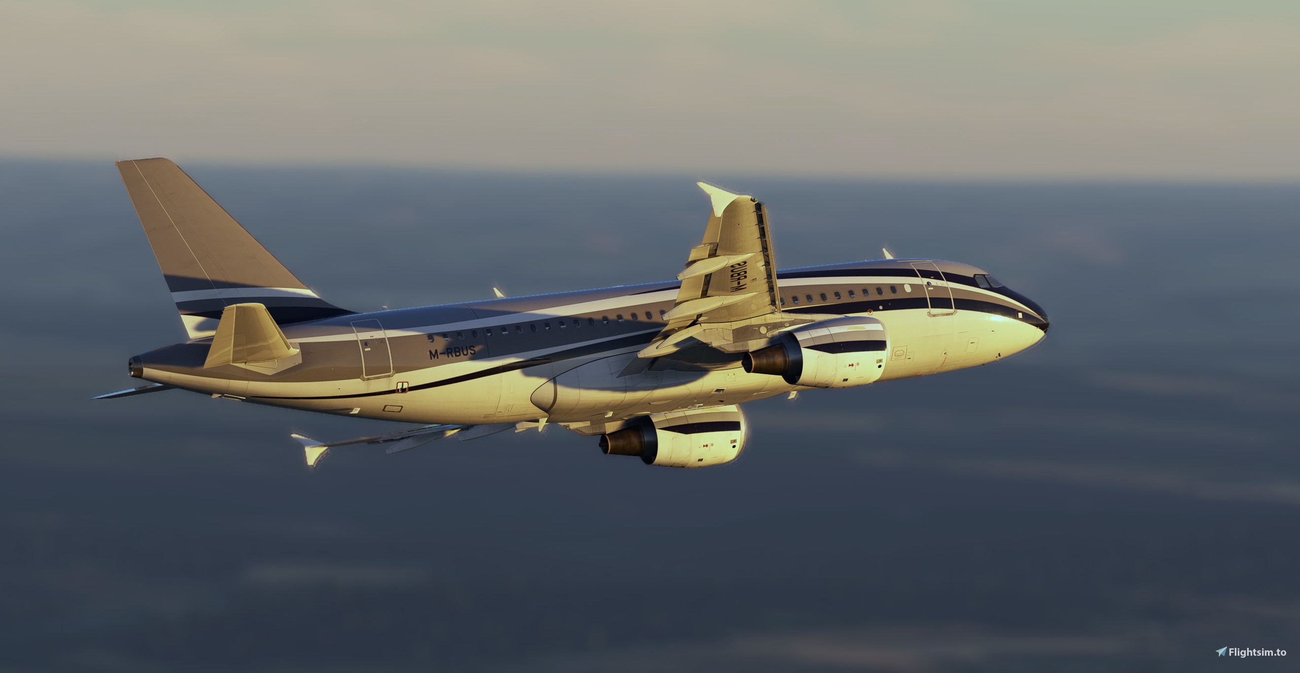 Global Jet Luxembourg [M-RBUS]  | Fenix A319 ACJ - Image 1