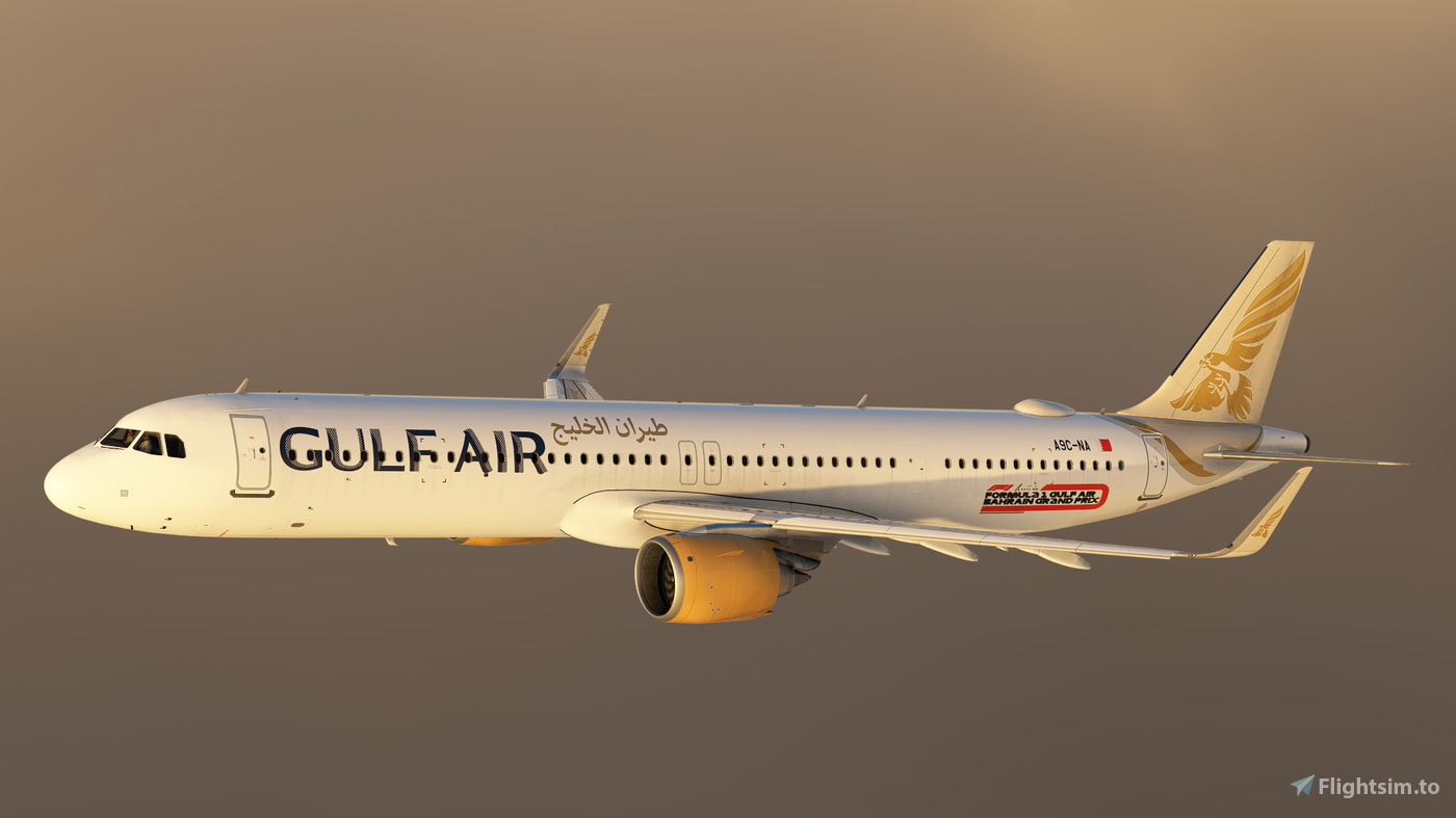 Gulf Air A321neo A9CNA (8K+4K) Fslabs A321neo f??r Microsoft Flight