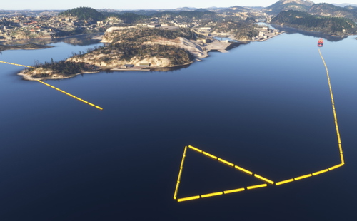 Haakonsvern Naval Base sea barriers (very close to Bergen Airport. ENBR)